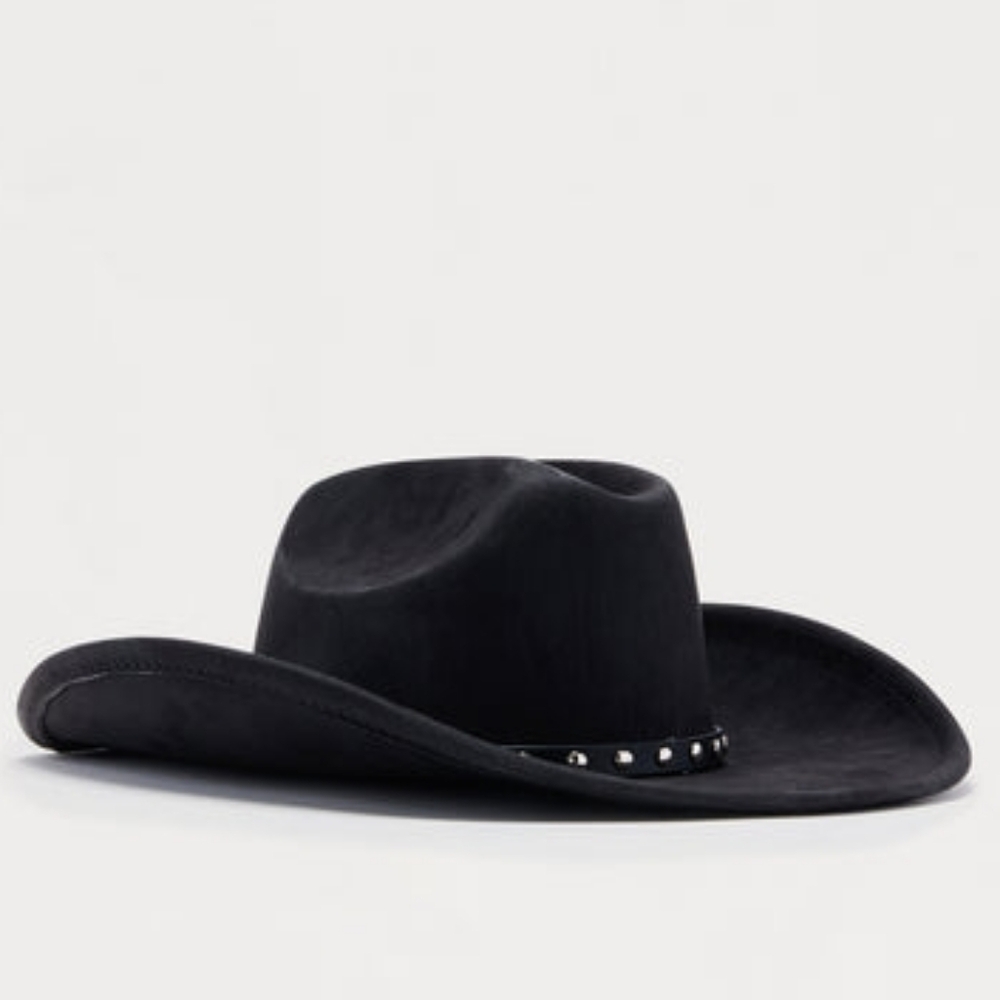 New Stylish Black Western Rodeo Cowboy Hat - Picture 7 of 8